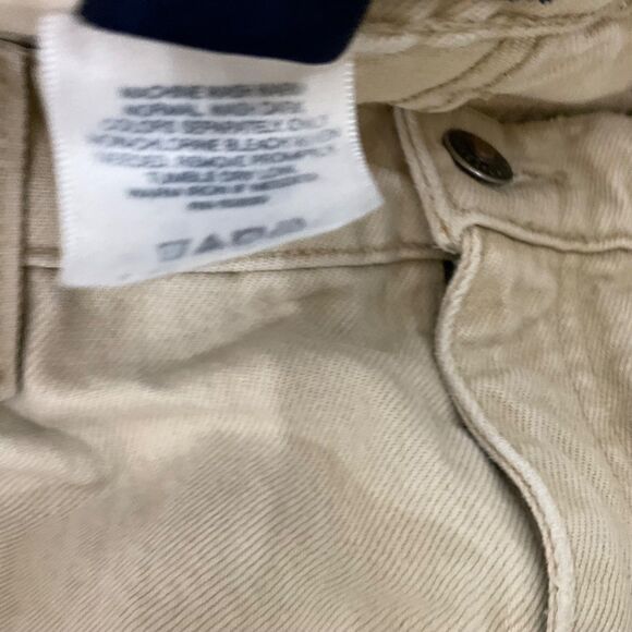 Lands' End Men’s Square Rigger Beige Jeans Made USA Tapered Size 34x30 - Picture 6 of 14